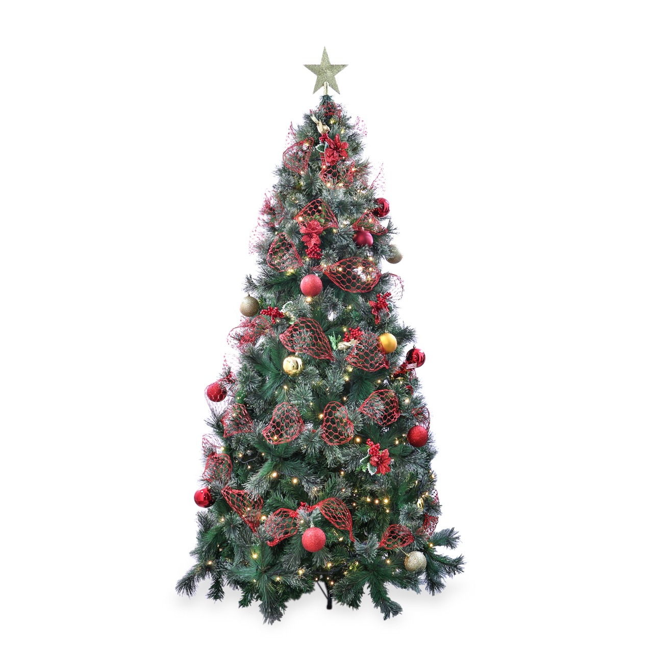 Combo árbol de navidad punta verde de Arbocol 210cm